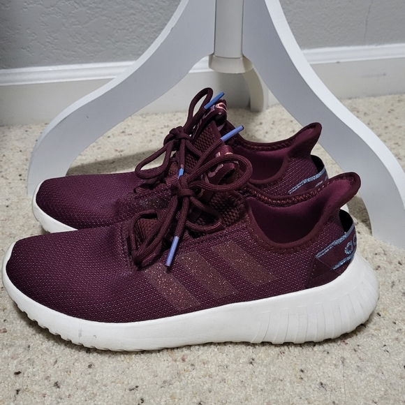EUC Adidas Cloudfoam Maroon Athletic Shoes 8 - Picture 3 of 6
